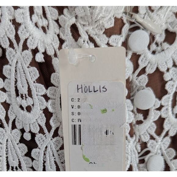 Daughters of Simone Hollis Lace Wedding Gown XL Open Back Boho Bridal - Picture 6 of 7